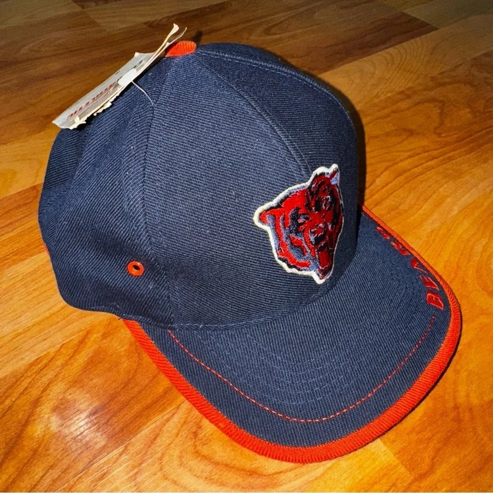 Vintage Chicago Bears Logo Athletic Hat Navy Blue/Orange Rare Bears Hat Cap NOS